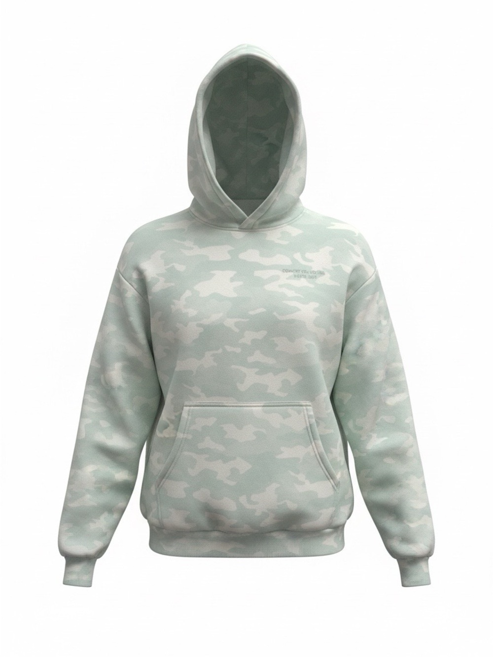Comfort Colors Women's Mint Camo Crewneck Hoodie